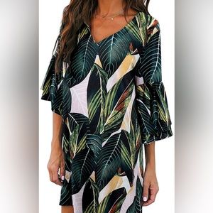 Summer Dress Sweet & Cute V-Neck Bell Sleeve. Perfect for Wedding or Graduation